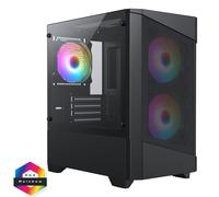 CiT Level 1 Black Tempered Glass MicroATX Case