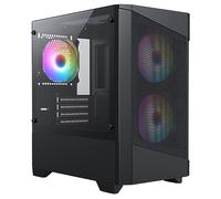 CiT Level 1 Gaming PC Case, Micro ATX PC Case with 3 RGB Fans, Mesh, Black | High airflow mesh computer case with 3 RGB rainbow fans, tempered glass side panel and compact small footprint desk fit