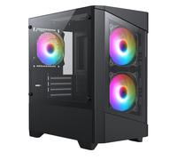 CiT Level 1 Mini Tower Micro ATX Gaming PC Case - Black One Size Black