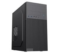 CiT Mentor Micro-ATX Case - USB-C - Black - 80mm Rear Fan, Professional Office Design