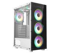 CiT Mirage F6 White Tempered Glass ATX Gaming Case