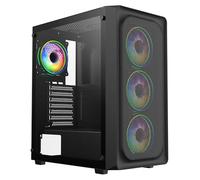 CiT Orion Black ATX Gaming Case with Mesh Front and Tempered Glass Side - CIT-ORION-B