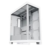 CiT Pro Diamond XR White Mid-Tower PC Case - ATX Tower - Dual Four Millimetre Tempered Glass Gaming PC Open Frame with USB Type C