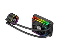 CiT Pro Glacier 120mm AIO CPU Liquid Cooler - 120mm Radiator - 120mm ARGB PWM Infinity Fan - Live CPU Temp & Pump Speed Display - AM5, AM4 - LGA 1851, 1700, 1200/115X, 20XX Compatible | Black