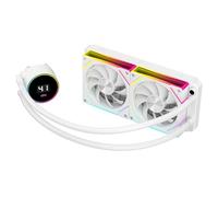 CiT Pro Glacier 240mm AIO CPU Liquid Cooler - 240mm Radiator - 2×120mm ARGB PWM Infinity Fans - Live LCD CPU Temperature Display - AM5, AM4 - LGA 1851, 1700, 1200/115X, 20XX Compatible | White