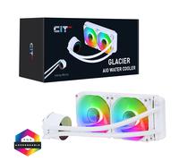 CiT Pro Glacier 240mm Infinity ARGB White AIO Liquid Cooler - CIT-PRO-GLW-240