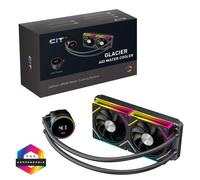 CiT Pro Glacier 240mm LCD Temperature Display AIO Liquid Cooler - Black - CIT-PRO-GLB-240-LCD