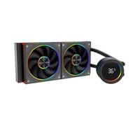 CiT Saturn 240mm AIO CPU Liquid Cooler - 240mm Radiator - 2×120mm Saturn ARGB PWM Fans - Smart Digital CPU temperature Display - AM5, AM4 - LGA 1700, 1200/115X, 1366, 2011, 2066 Compatible | Black