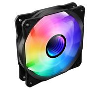 CiT Pro YH120 120mm Addressable-RGB PC Case Fan Black, Infinity Mirror Center ARGB Light Effect 5V 3pin Motherboard Aura Sync 1200 RPM 3pin Power - Suitable For Computer Cases & CPU Liquid Coolers