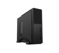 CiT S014B Slim Micro ATX Case with 300 W PSU Built-In Card Reader - Black