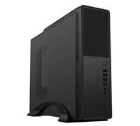 CiT S014C Black Slim Micro ATX/ITX Desktop Case with 300W Power Supply USB 2.0 USB 3.0 Type-A amp; Type-C Ports