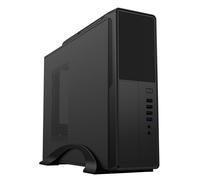 CiT S014C Slim Mini-Tower Micro-ATX Desktop PC Case with 300W Power Supply - Black