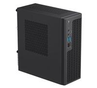 CiT S160 Mini-ITX Office PC Case with 300W Power Supply - VESA Mountable - 80mm Fan Pre-Installed - USB-C, 2 x USB 3.0, 2 x USB 2.0 - Compact Business Workstation Case | Black