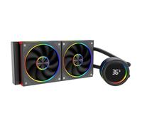CiT Saturn 240mm AIO CPU Liquid Cooler - 240mm Radiator - 2×120mm Saturn ARGB PWM Fans - Smart Digital CPU temperature Display - AM5, AM4 - LGA 1700, 1200/115X, 1366, 2011, 2066 Compatible | Black