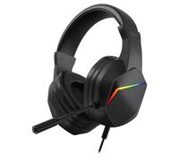 CiT Scorpion Gaming Headset With Rainbow LED - 40mm Drivers, Adjustable Mic, 3.5mm Wired Stylish & Lightweight Design (Black)