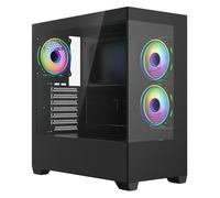 CiT Sense Black ATX Gaming Case with Tempered Glass Front and Side Panels - CIT-SENSE-B