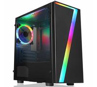 CiT Seven Mini Tower Gaming Case - Black