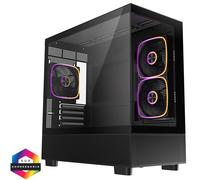 CIT Solar MATX ARGB Two-Sided Tempered Glass Gaming Case - Black - CIT-SOLAR-BLK