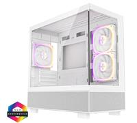 CIT Solar MATX ARGB Two-Sided Tempered Glass Gaming Case - White - CIT-SOLAR-WHT