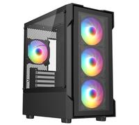 CiT Tsunami Black Tempered Glass MicroATX Case