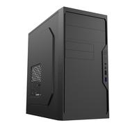 CiT Work Mid Tower Micro ATX PC Case - Black