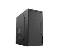 CiT Work Micro-ATX PC Case Compact Budget Home Office Case- Black