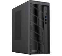CiT Workstation Office PC Case - Micro-ATX/Mini-ITX Support - 80mm PWM Fan Pre-Installed - USB Type-C 3.2 Gen2, 4 x USB 2.0, 2 x USB 3.0 - Business Workstation Case | Black