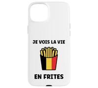 Citation Drapeau belge coeur amour Belgique Frites Case for iPhone 15 Plus