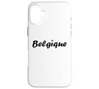 Citation Frites Drapeau belge coeur amour Belgique Case for iPhone 16 Plus