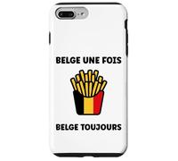 Citation Frites Drapeau Belgique une fois humour Belge Case for iPhone 7 Plus/8 Plus