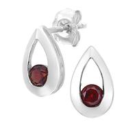 Citerna 9 ct White Gold 0.35 ct Garnet Teardrop Earrings