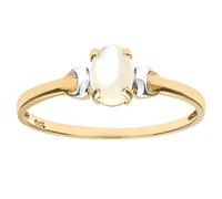 Citerna 9 ct Yellow and White Gold Pearl Birth Stone Ring - Size T