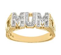 Citerna 9 ct Yellow Gold Stone Set Mum Fancy Ring - Size S