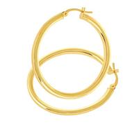 Citerna 9ct Yellow Gold Classic Hoop Earrings