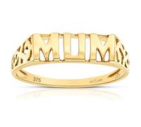 Citerna 9ct Yellow Gold Mum Ring - An Ideal Choice for Mother’s Day, Size J
