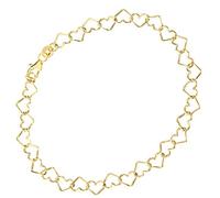 Citerna 9ct Yellow Gold Open Heart Bracelet, 19cm