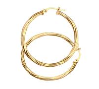 Citerna UER039Y Women's 9ct Yellow Gold Hoop Earrings