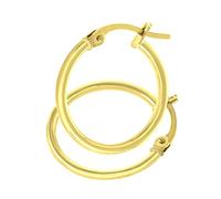 Citerna UER098Y 9ct Yellow Gold Classic Hoop Earrings