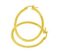 Citerna UER100Y 9ct Yellow Gold Classic Hoop Earrings