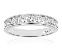 Citerna White Gold Ring - Premium Quality Gold Eternity Engagement Rings Embellished with Cubic Zirconia - Stunning and Durable Gold Rings for Women - Branded Box Included