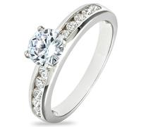 Citerna White Sterling Silver Rings - Premium Quality Engagement Rings for Women Embellished with Cubic Zirconia - Stunning and Durable Wedding Rings for Women - Branded Box Included