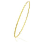 Citerna Women's 9 ct Yellow Gold Diamond Cut Textured Bangle of 6.5 cm Diameter
