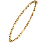 Citerna Women's 9 ct Yellow Gold Diamond Cut Twisted Bangle of 0.25 cm Diameter