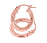 Citerna Women's 9ct Rose Gold Classic Hoop Earrings