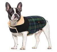 CITÉTOILE Dog Coat - Warm Fleece-Lined Dog Jacket for Small & Medium Dogs, Windproof Winter Dog Costume with Soft Lamb Wool, Cozy Cold Weather Apparel, Green, L