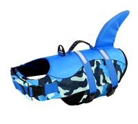 CITÉTOILE Dog Life Jacket Shark Costume for Swimming Float Blue XS