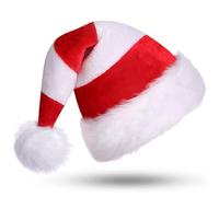CITÉTOILE Santa Hat Christmas Hat for Unisex Adult Redblack