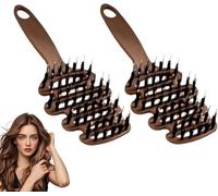 Cithway+Bristle Hair Brush 2Pcs Set - Volume+ Boar Bristle Hair Brush for Women, Slick Back & Teasing Brush, Frizz Control & Scalp Massage, Adds Shine & Volume for All Hair Types (A)