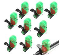 Cithway Clip-On Strike Alert Fish Bite Alarm, Fishing Bite Alarm with LED Light, Smart Sound-Activated Tip-Up Bell, Sensitive Fishing Alert for Rods, Ice Fishing, Day or Night Use(8 Pc)