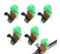 Cithway Clip-On Strike Alert Fish Bite Alarm, Fishing Bite Alarm with LED Light, Smart Sound-Activated Tip-Up Bell, Sensitive Fishing Alert for Rods, Ice Fishing, Day or Night Use(5 Pc)